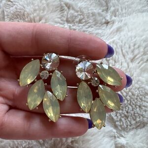 Elegant Gold and Yellow Crystal Earrings